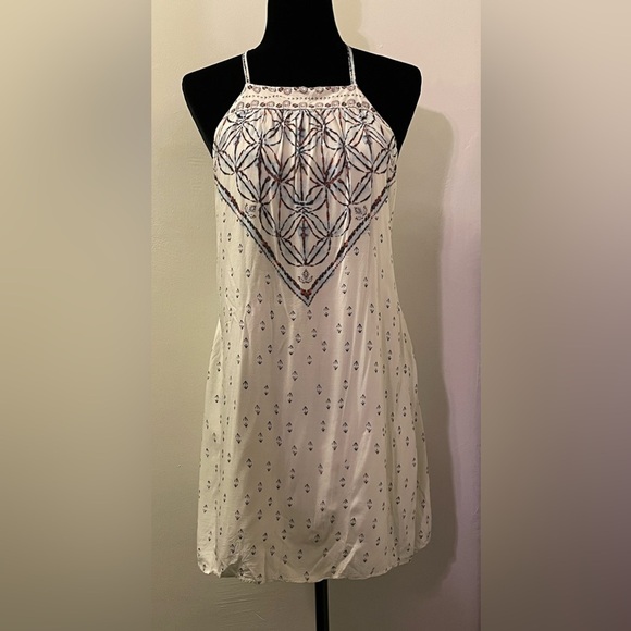 ECOTE by URBAN OUTFITTERS Gigi Mixed Print T-Back Frock Mini Dress - Picture 4 of 8